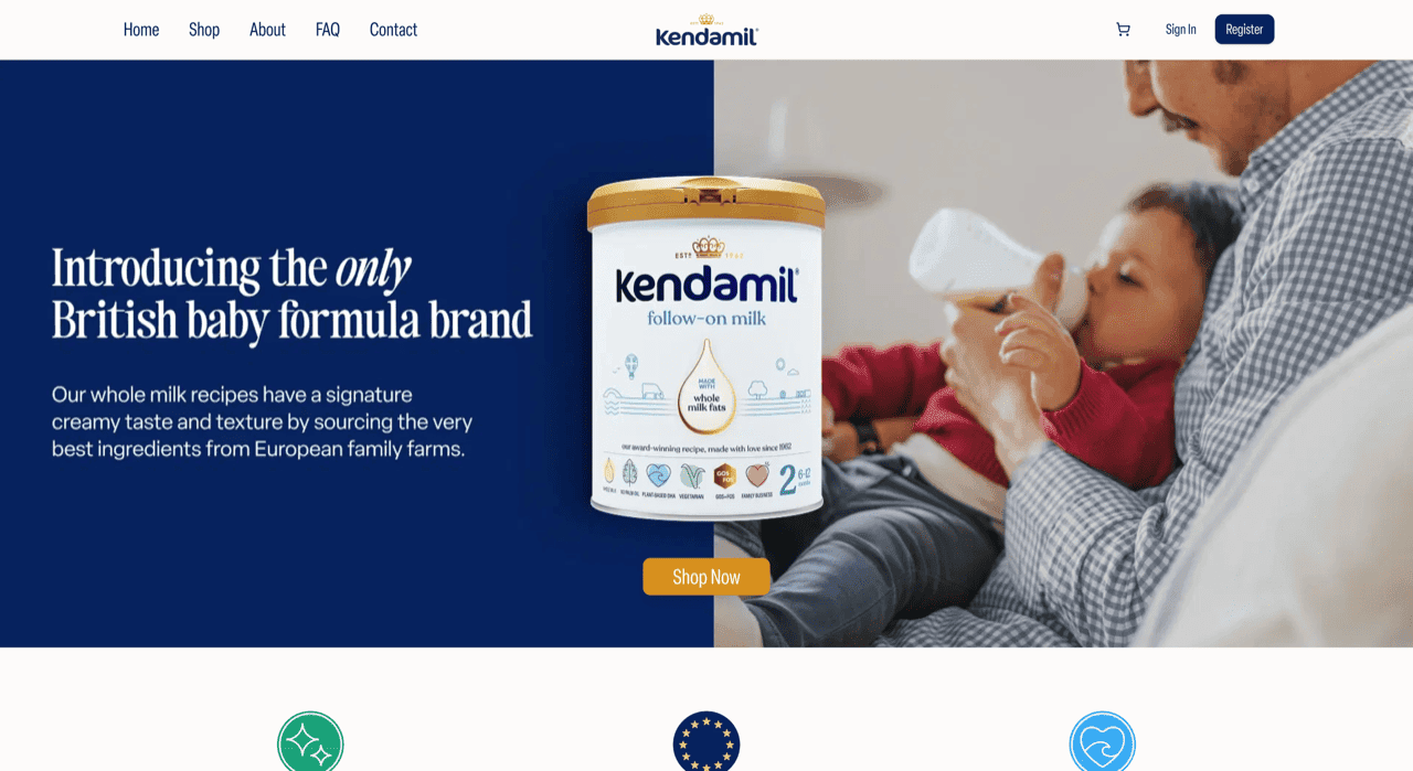 Kendamil Ghana - Frontend web development project screenshot